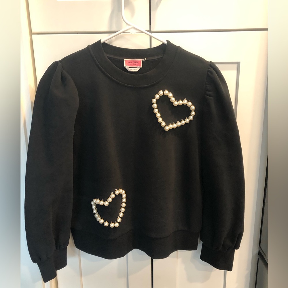 Kate Spade Heart Pearl Sweatshirt. (L)